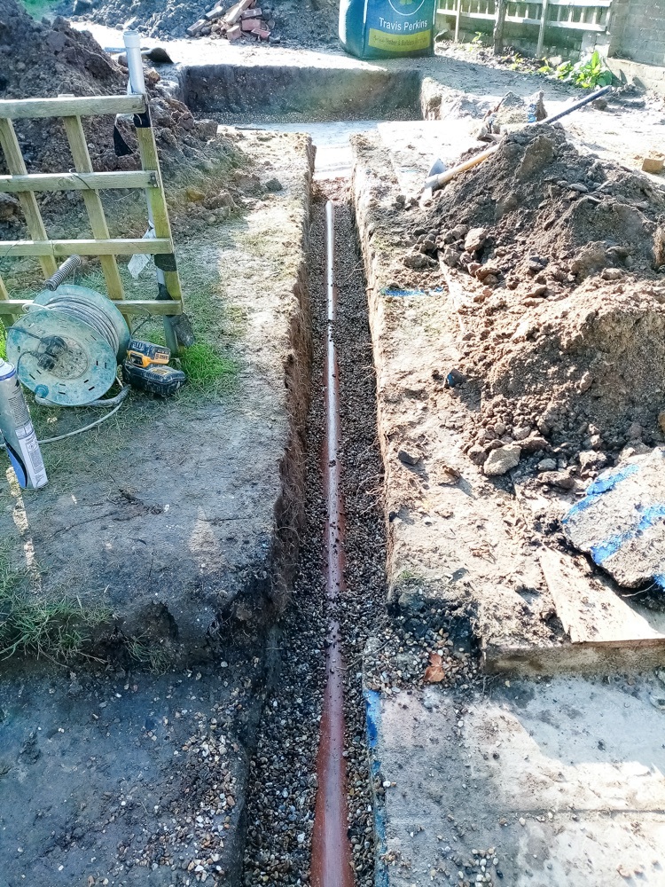 4 inch underground pipe